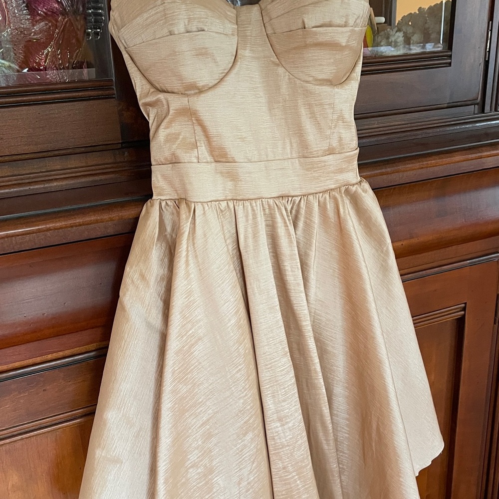 Windsor Strapless Tan Dress